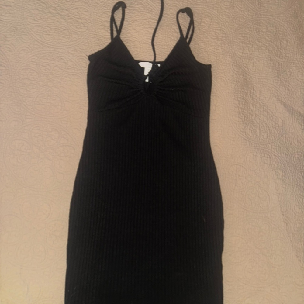 H&M Black Spaghetti Strap Mini Dress for Cocktail